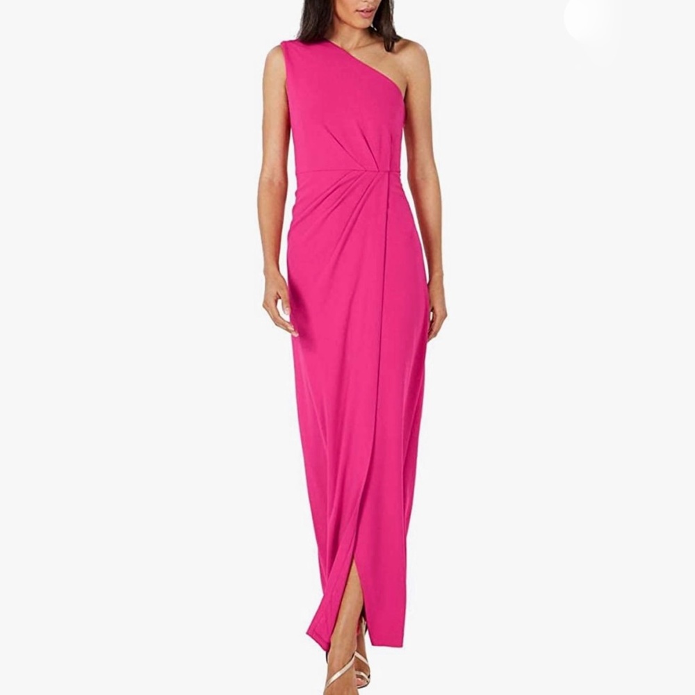 One shoulder Calvin Klein gown
